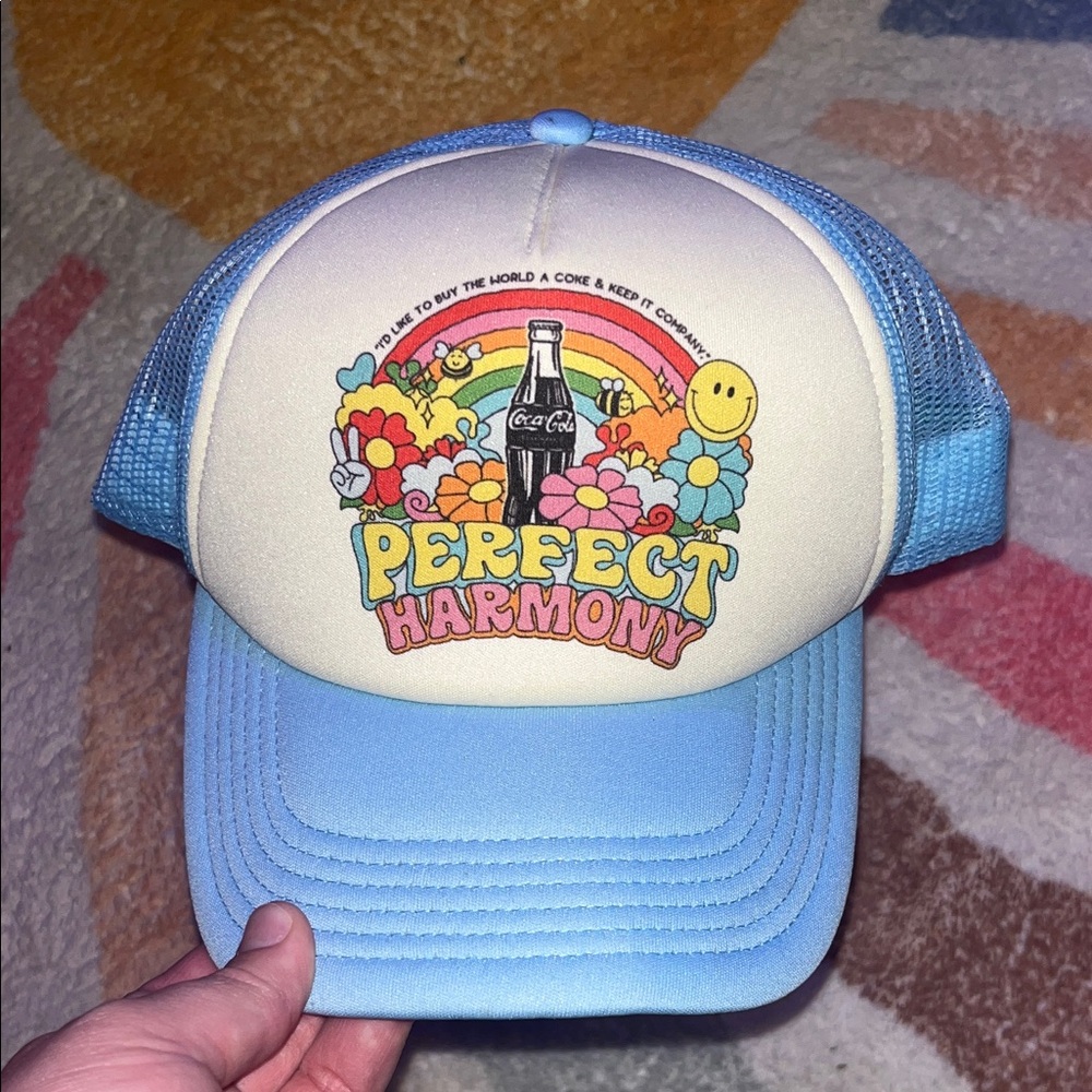 American Eagle Outfitters Blue and Cream Perfect Harmony Hat